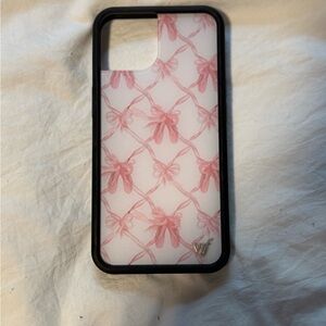 Wildflowers Pink and Black Geometric Floral Phone Case